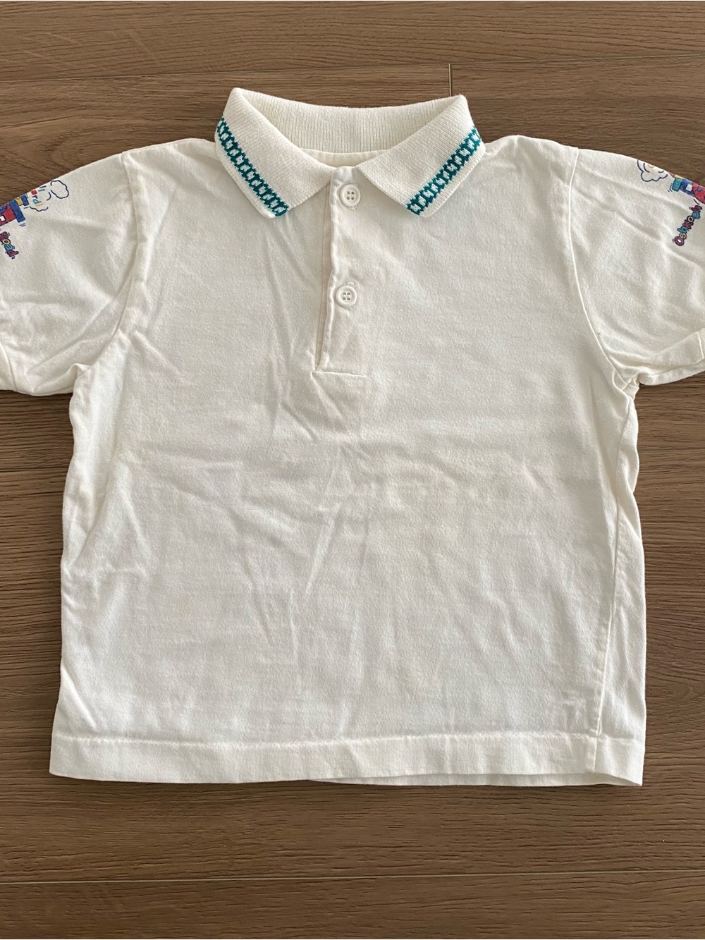 VTG)OshKosh B'gosh White Polo Made in USA Boy’s Size 3T